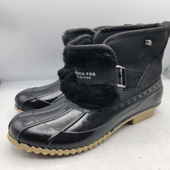 London Fog Collection Womens 9 M Black Red Boots Waterproof Outdoors Casual - Picture 4 of 13